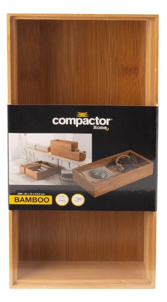 Škatla za shranjevanje iz bambusa Compactor, 22,5 x 15 x 6,35 cm