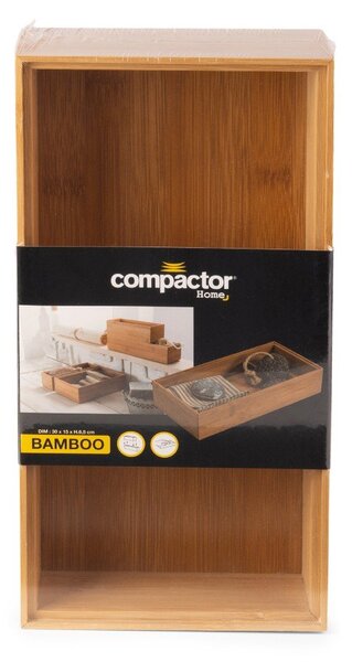Škatla za shranjevanje iz bambusa Compactor, 22,5 x 15 x 6,35 cm