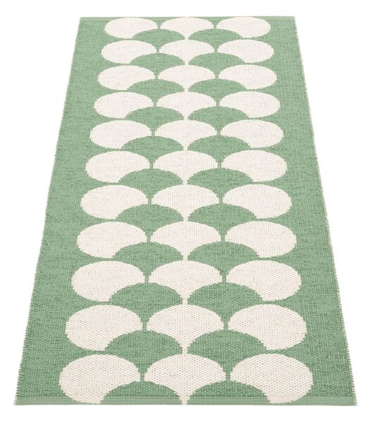 Zelen/kremno bel zunanji in notranji tekač 70x150 cm Poppy Oregano – Pappelina