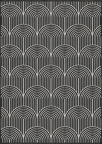 Črna/bela zunanja preproga 240x330 cm Pangli Black – Hanse Home