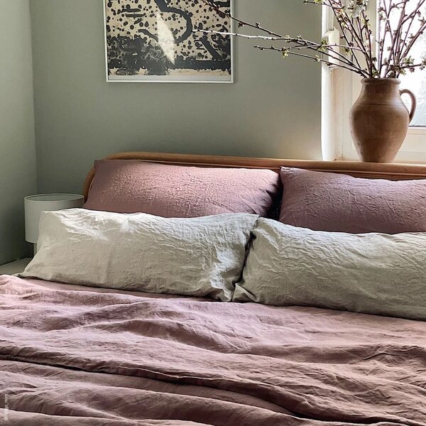 Lanena prevleka za vzglavnik 40x60 cm Ashes of Roses – Linen Tales