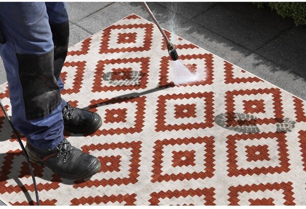 Rjavo-krem zunanja preproga NORTHRUGS Malta, 160 x 230 cm