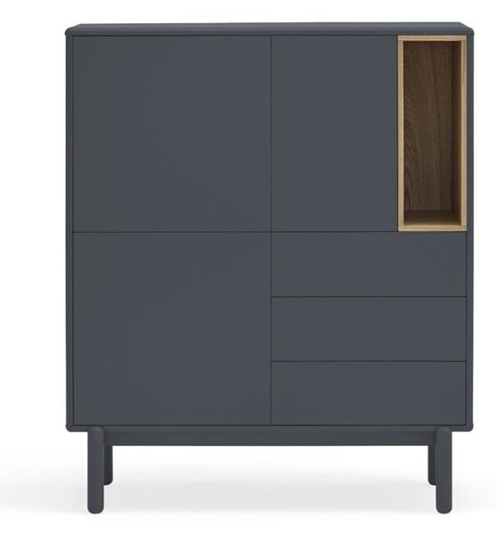 Temno siva visoka komoda 100x120 cm Corvo - Teulat