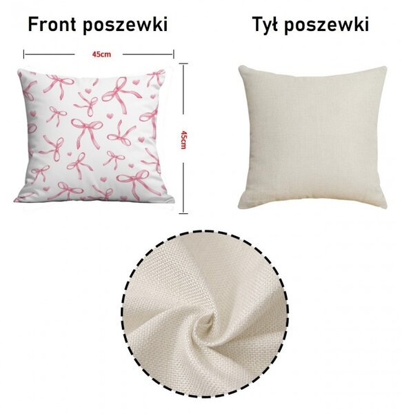 Prevleka za vzglavnik PINKABELLE 45x45 cm, bela