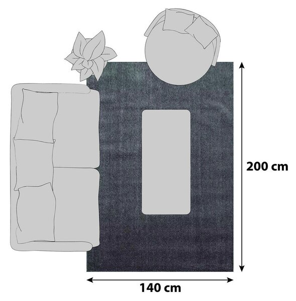 PREPROGA Z VISOKIM FLOROM ATA 7000 140/200 cm tkano svetlo rjava