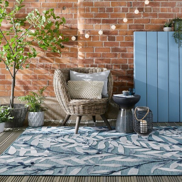 Modra zunanja preproga 290x200 cm Willow - Flair Rugs