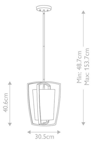 VISEČA SVETILKA Blakely 30.5/48.7 cm E27