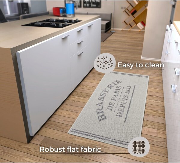 Siv/kremno bel tekač 62x150 cm Cucina – Hanse Home