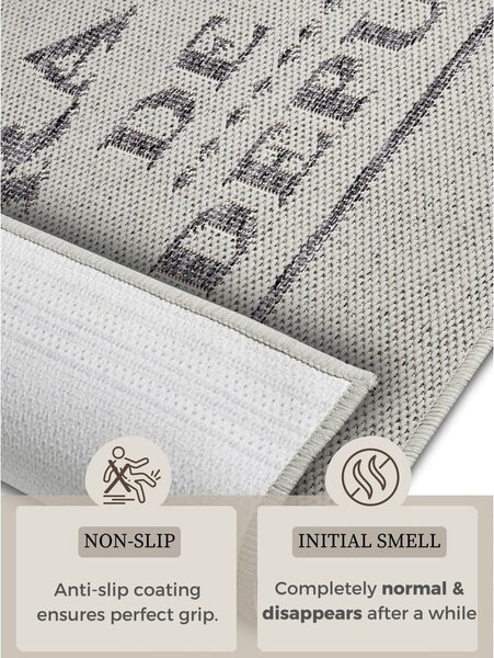 Siv/kremno bel tekač 62x150 cm Cucina – Hanse Home