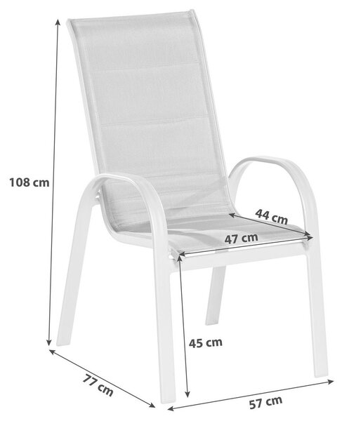 Gardenson Vrtni Set Amalfi, 5-Delni, Aluminij, Steklo
