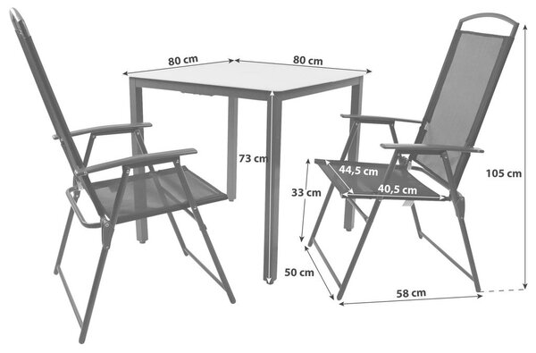 Gardenson Vrtna Garnitura Gardenson, Antracit, 5-Delno
