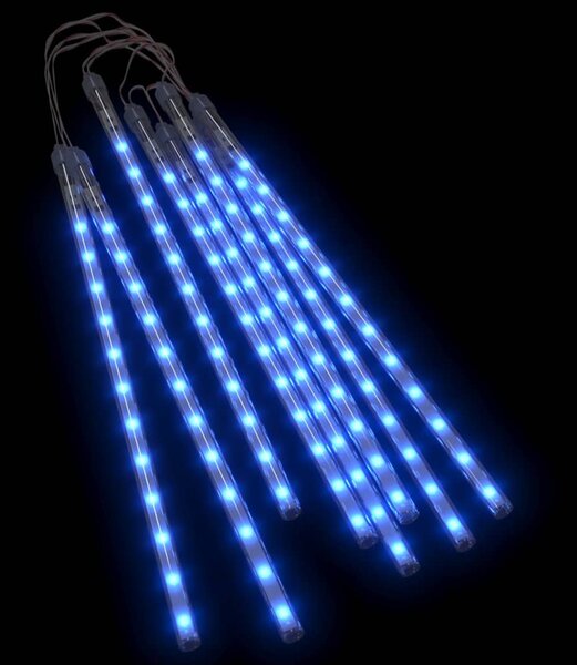 VidaXL Lučke utrinki 8 kosov 30 cm modre 192 LED lučk