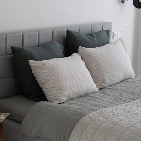 Lanena prevleka za vzglavnik 40x60 cm Forest Green – Linen Tales