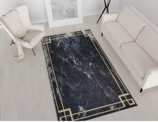 Temno siva pralna preproga 80x50 cm - Vitaus