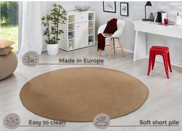 Rjava okrogla preproga ø 133 cm Fancy – Hanse Home