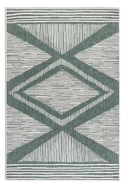 Zelena/kremno bela zunanja preproga 120x170 cm Gemini – Elle Decoration