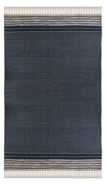 Temno modra obojestranska zunanja preproga iz reciklirane plastike Green Decore Civil, 80 x 180 cm