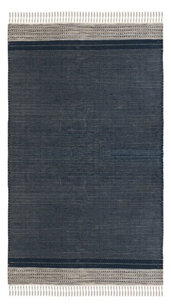 Temno modra obojestranska zunanja preproga iz reciklirane plastike Green Decore Civil, 80 x 180 cm