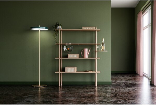 Temno zelena LED zatemnitvena stoječa svetilka s kovinskim senčnikom (višina 151 cm) Asteria Floor – UMAGE