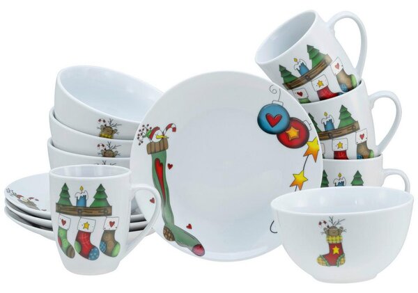 Creatable Servis Za Zajtrk Luna Christmas, 12-Delni