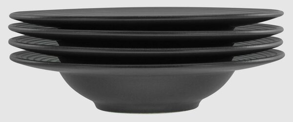 Creatable Set Krožnikov Za Testenine Lava Stone Black, 4-Delni