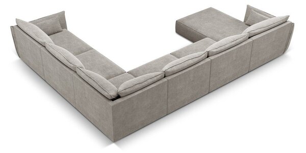 Svetlo siv kotni kavč (desni kot) Vanda - Mazzini Sofas