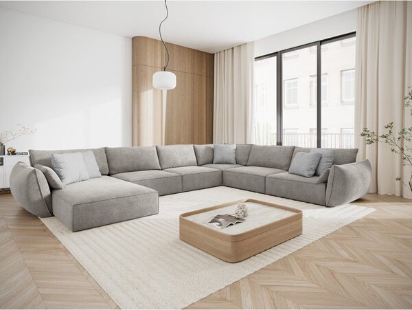 Svetlo siv kotni kavč (desni kot) Vanda - Mazzini Sofas