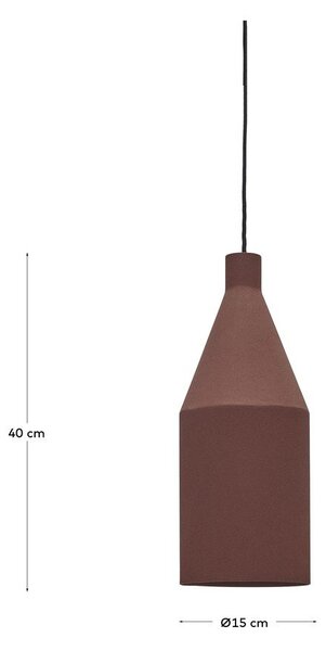 Viseča svetilka v barvi terakote s kovinskim senčilom ø 15 cm Peralta – Kave Home