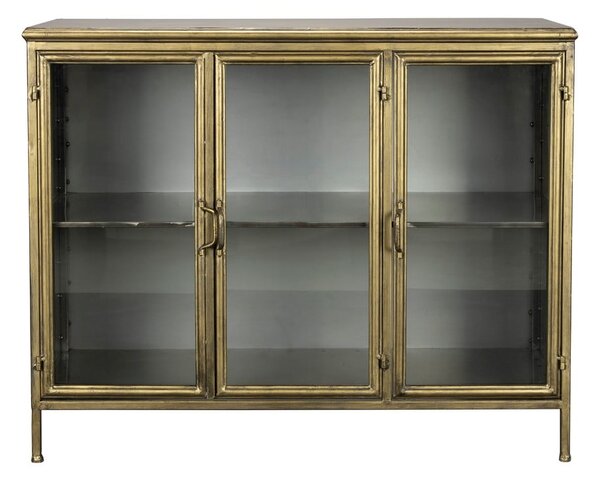 Kovinska vitrina v zlati barvi 100x80x38,5 cm Gertlush – Dutchbone