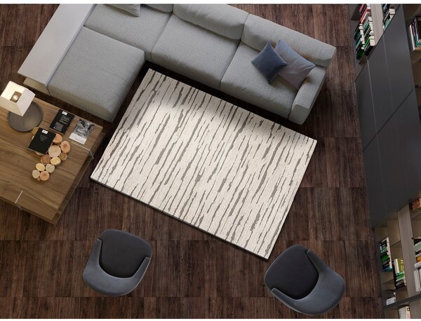 Sivo-kremno bela preproga 80x150 cm Snowy - Universal