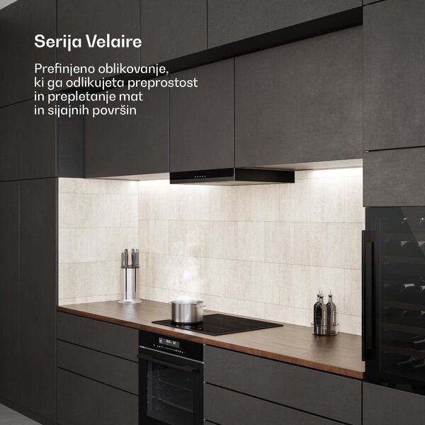 Klarstein Velaire indukcijska kuhalna plošča, elegantna, minimalistična, zmogljiva, 4 kuhalne cone, 7000 W, 60 cm