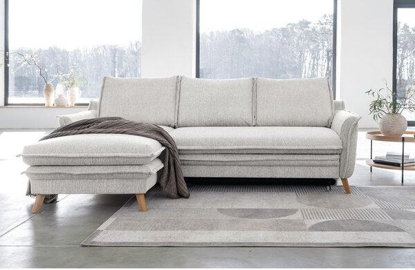 Bež raztegljiva kotna sedežna garnitura (levi kot) Charming Charlie – Miuform