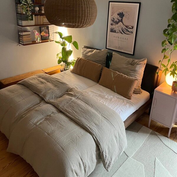 Lanena prevleka za vzglavnik 70x90 cm Natural – Linen Tales