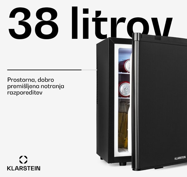 Klarstein Happy Hour 38, mini hladilnik, minibar, hladilnik za pijačo, 38 litrov, 26 dB