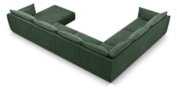 Temno zelen kotni kavč (levi kot) Vanda - Mazzini Sofas