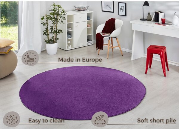 Temno vijolična okrogla preproga ø 133 cm Fancy – Hanse Home