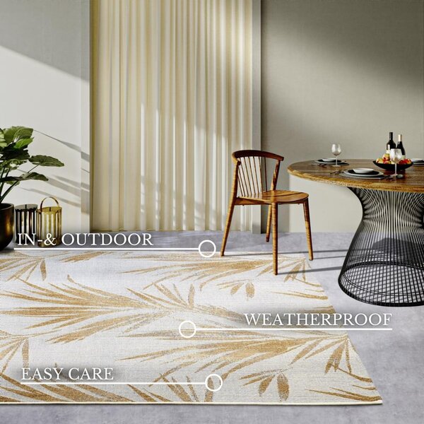 Bela/v zlati barvi zunanja preproga 120x180 cm Leonie – Villeroy&Boch