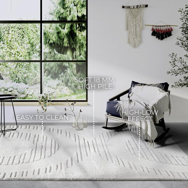 Kremno bela preproga 160x235 cm Bartoux Cream White – Elle Decoration