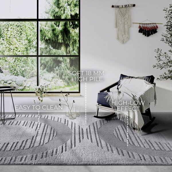 Siva preproga 160x235 cm Bartoux Light Grey – Elle Decoration