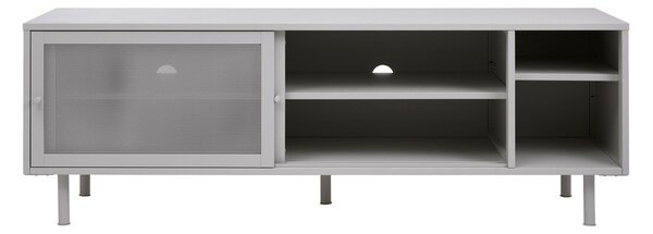Siva kovinska TV omarica 160x55x45 cm Veep – Unique Furniture