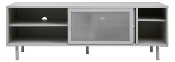 Siva kovinska TV omarica 160x55x45 cm Veep – Unique Furniture