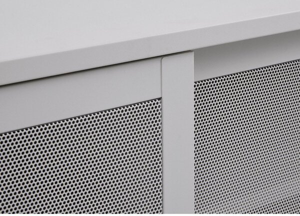 Siva kovinska TV omarica 160x55x45 cm Veep – Unique Furniture