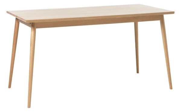 Raztegljiva jedilna miza z mizno ploščo v hrastovem dekorju 150x90 cm Barrali – Unique Furniture