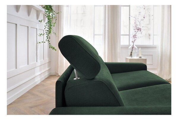 Temno zelena raztegljiva sedežna garnitura 195 cm Monaco – Bobochic Paris