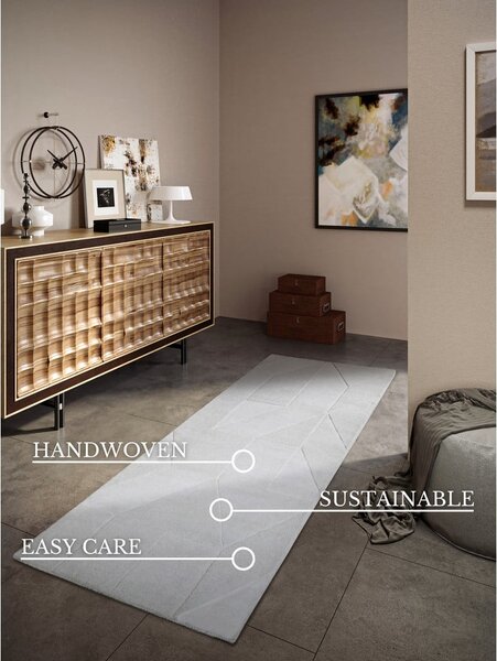 Kremno bel ročno tkan volnen tekač 80x250 cm Ursule – Villeroy&Boch