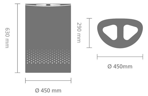 Bel kovinski koš za perilo 55 l Selector – Brabantia
