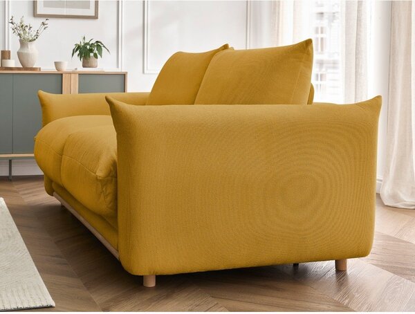 Rumena raztegljiva sedežna garnitura 214 cm Ernest – Bobochic Paris