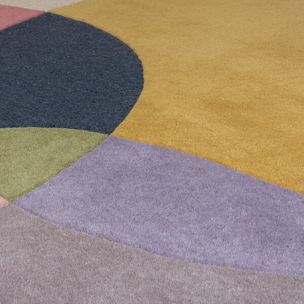 Ročno tkana volnena okrogla preproga ø 160 cm Glow Multi – Flair Rugs