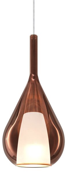 IDEAL LUX Ideal Lux obesna svetilka Kalique 3, bakrena, Ø 18 cm, zatemnjen, Bakrena, Dnevna soba / jedilnica, Plastika, Sodobni