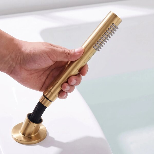 3-Odprtinska Armatura za Kad Rea Lungo Brush Gold
